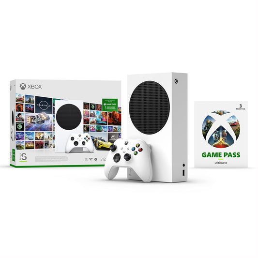 Series S Starter Bundle - Includes Hundreds of Games with Game Pass Ultimate 3 Month Membership - 512GB SSD All-Digital Gaming Console