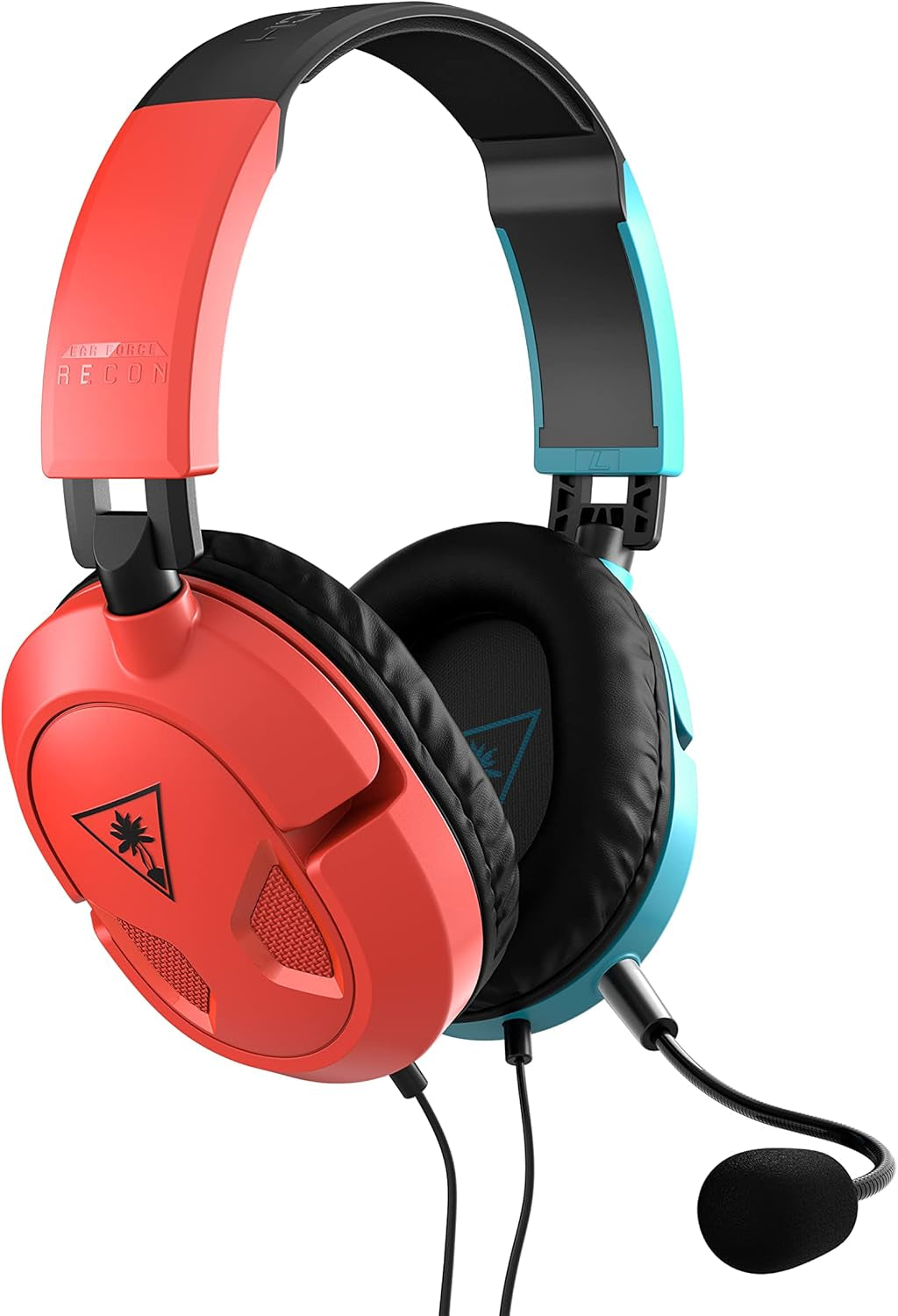 Recon 50 Wired Gaming Headset – Nintendo Switch, Xbox Series X|S, Xbox One, PS5, PS4, Playstation, Mobile & PC with 3.5Mm – Removable Mic, 40Mm Speakers, In-Line Controls – Red/Blue