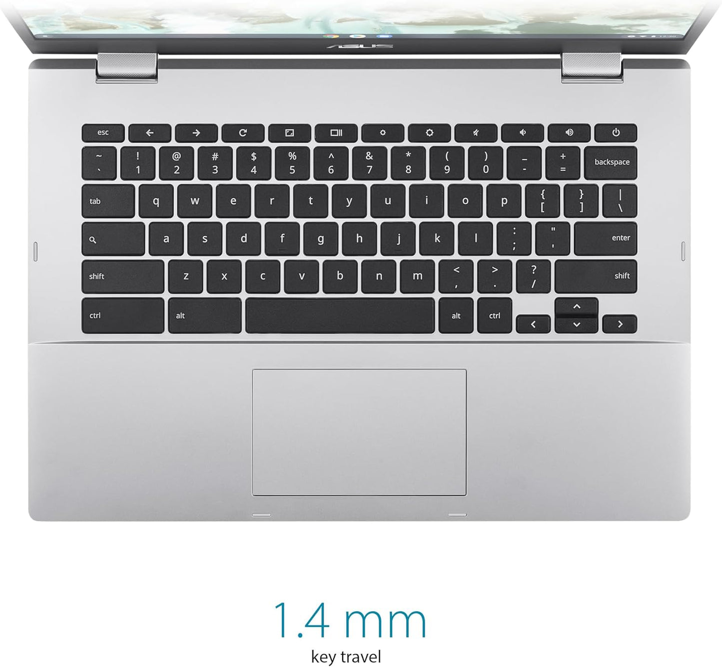 Chromebook CX1, 14" FHD, Intel® Celeron N4500 Processor, 64GB Storage, 4GB RAM, Chromeos, Transparent Silver, CX1400CKA-AS44F