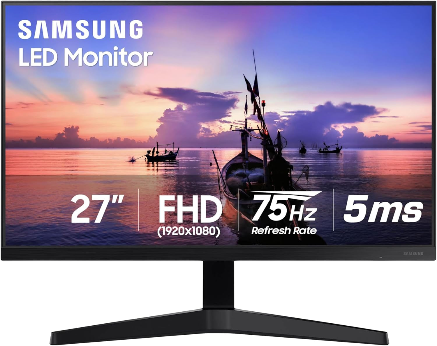 27' T35F Series FHD 1080P Computer Monitor, 75Hz, IPS Panel, HDMI, VGA (D-Sub), AMD Freesync, Wall Mountable, Game Mode, 3-Sided Border-Less, Eye Care, LF27T350FHNXZA