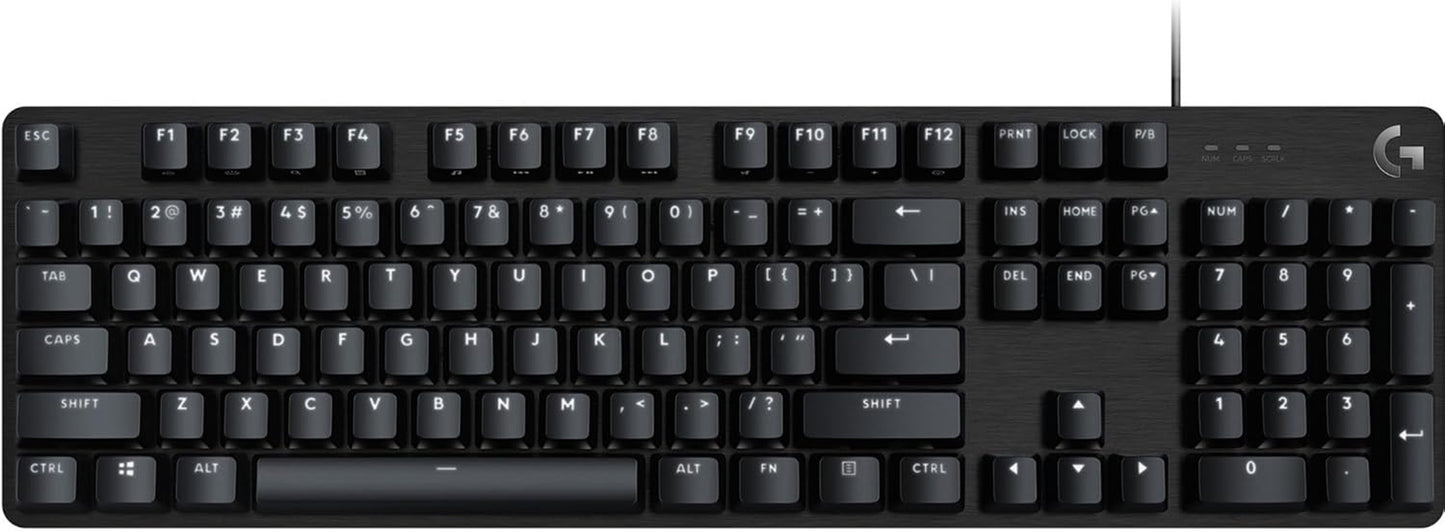 413 SE Full-Size Mechanical Gaming Keyboard - Backlit Keyboard with Tactile Mechanical Switches, Anti-Ghosting, Compatible with Windows, Macos - Black Aluminum