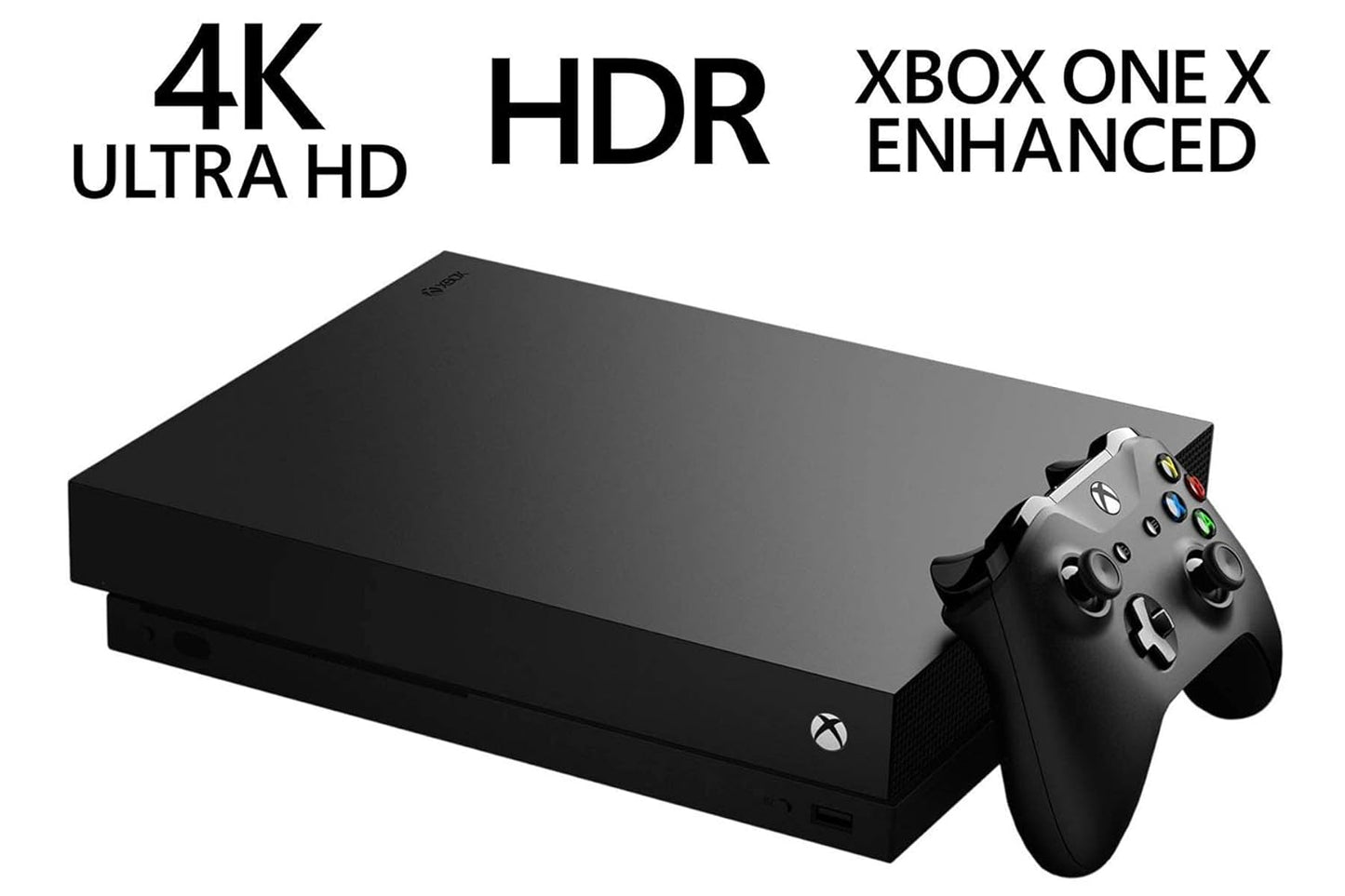 Xbox One X 1TB Console with Wireless Controller: Enhanced, HDR, Native 4K, Ultra HD (2017 Model) (Renewed)