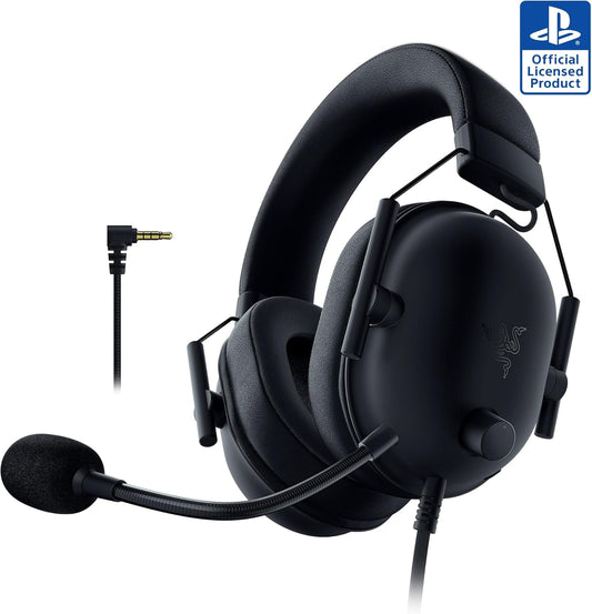 Blackshark V2 X Playstation Gaming Headset: 50Mm Drivers - Cardioid Mic - Lightweight - Comfortable, Noise Isolating Earcups - for PS5, Xbox Series X, PC, Switch via 3.5 Mm Audio Jack - Black