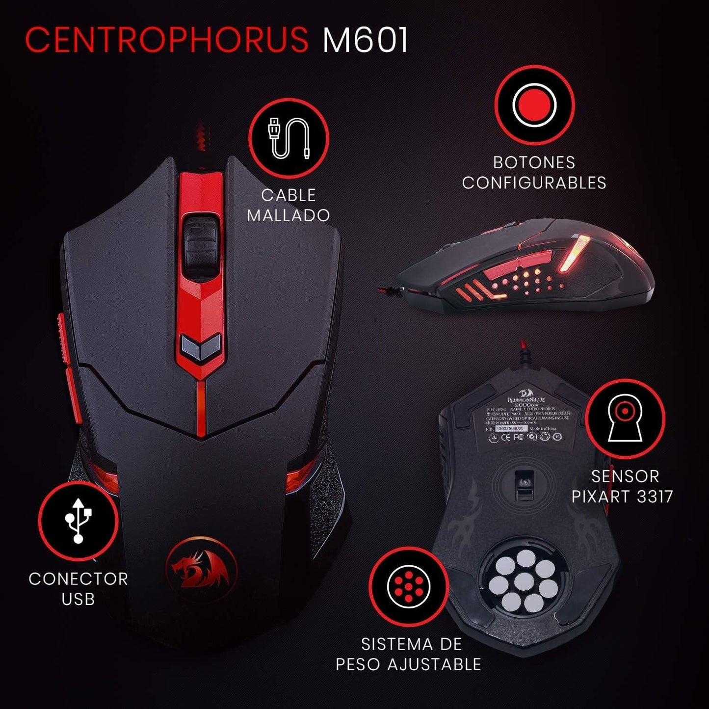 S101 Gaming Keyboard, M601 Mouse, RGB Backlit Gaming Keyboard, Programmable Backlit Gaming Mouse, Value Combo Set [New Version]