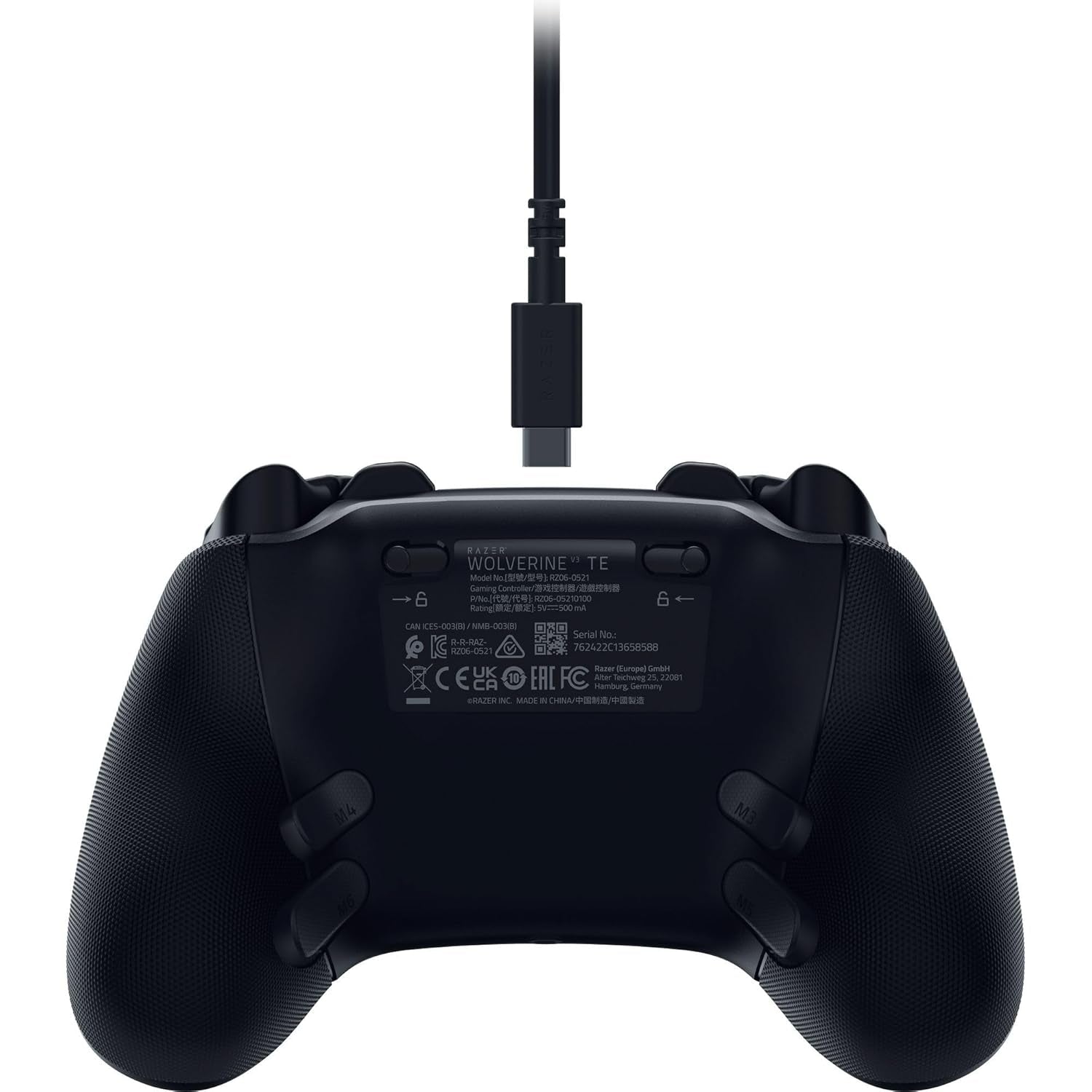 Wolverine V3 Tournament Edition Wired Gaming Controller: Licensed for Xbox Series X|S, Xbox One, Windows PC - 6 Remappable Buttons - Fast Triggers - USB-C Cable - Wired Tournament Mode - Black