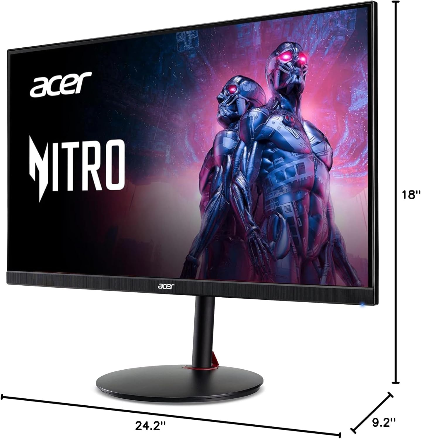 Nitro 27" WQHD 2560 X 1440 PC Gaming IPS Monitor | AMD Freesync Premium up to 180Hz Refresh 0.5Ms DCI-P3 95% 1 Display Port 1.2 & 2 HDMI 2.0 XV271U M3Bmiiprx,Black