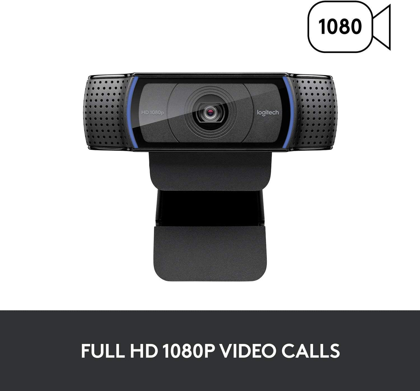 C920X HD Pro Webcam, Full HD 1080P/30Fps Video Calling, Clear Stereo Audio, HD Light Correction, Works with Skype, Zoom, Facetime, Hangouts, Pc/Mac/Laptop/Macbook/Tablet - Black