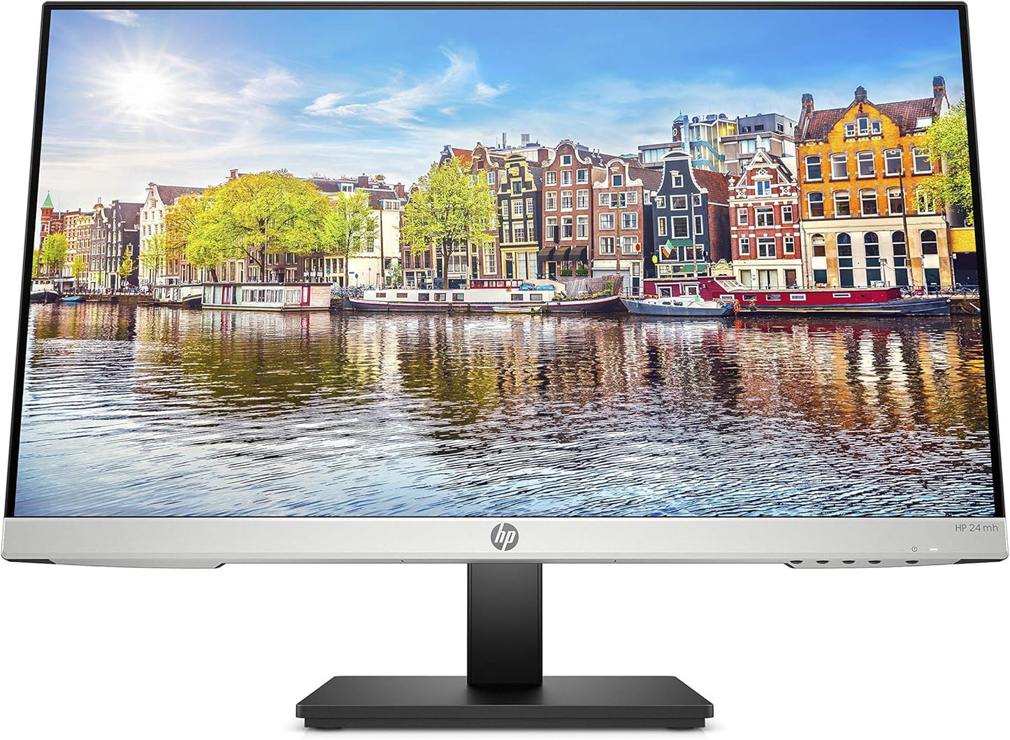 24Mh FHD Computer Monitor with 23.8-Inch IPS Display (1080P) - Built-In Speakers and VESA Mounting - Height/Tilt Adjustment for Ergonomic Viewing - HDMI and Displayport - (1D0J9AA#ABA)