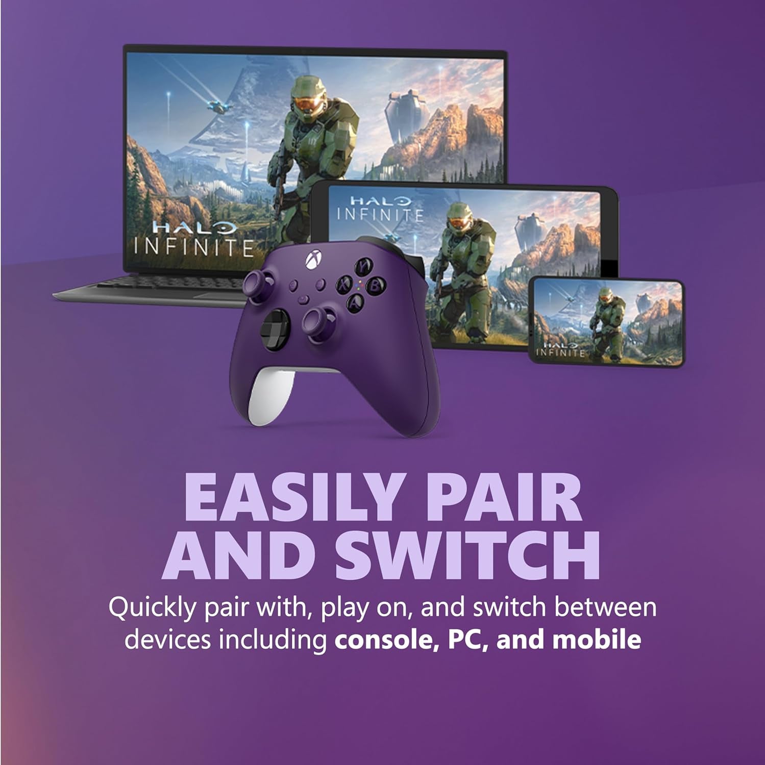 Core Wireless Gaming Controller – Astral Purple Series X|S, One, Windows PC, Android, and Ios