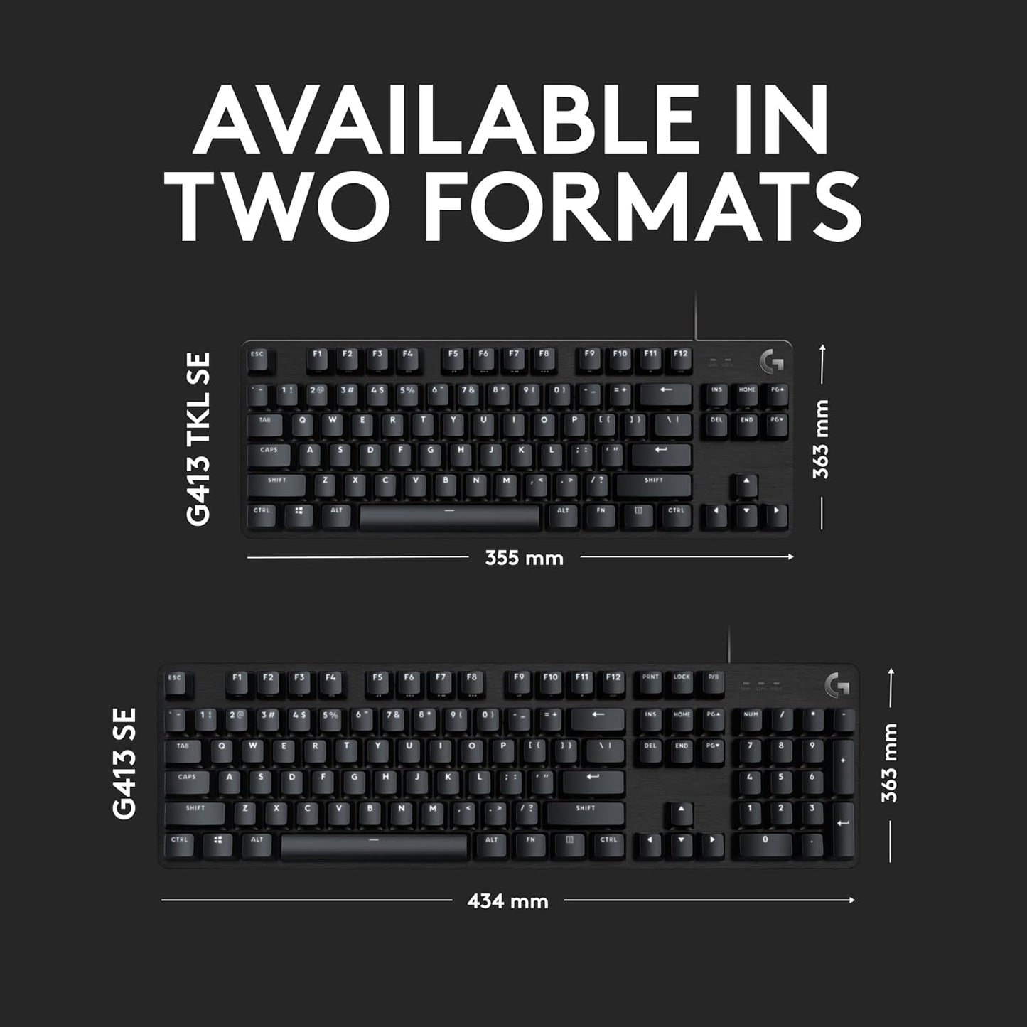 413 SE Full-Size Mechanical Gaming Keyboard - Backlit Keyboard with Tactile Mechanical Switches, Anti-Ghosting, Compatible with Windows, Macos - Black Aluminum