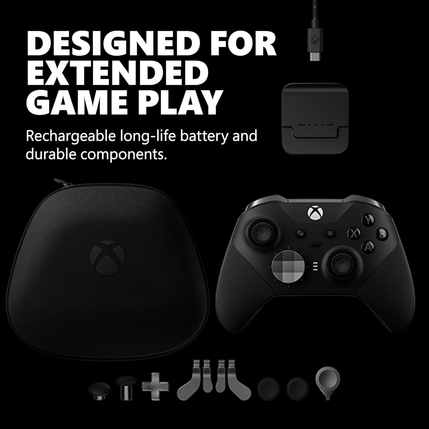 Elite Series 2 Core Wireless Gaming Controller – Black –  Series X|S,  One, Windows PC, Android, and Ios