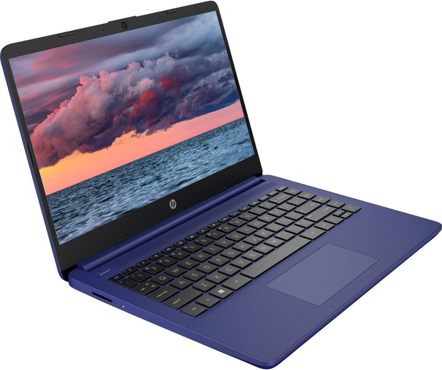 Portable Laptop, Student and Business, 14" HD Display, Intel Quad-Core N4120, 16GB DDR4 RAM, 64GB Emmc, 1 Year Office 365, Webcam, SD Card Reader, HDMI, Wi-Fi, Windows 11 Home, Blue, KKE Mousepad