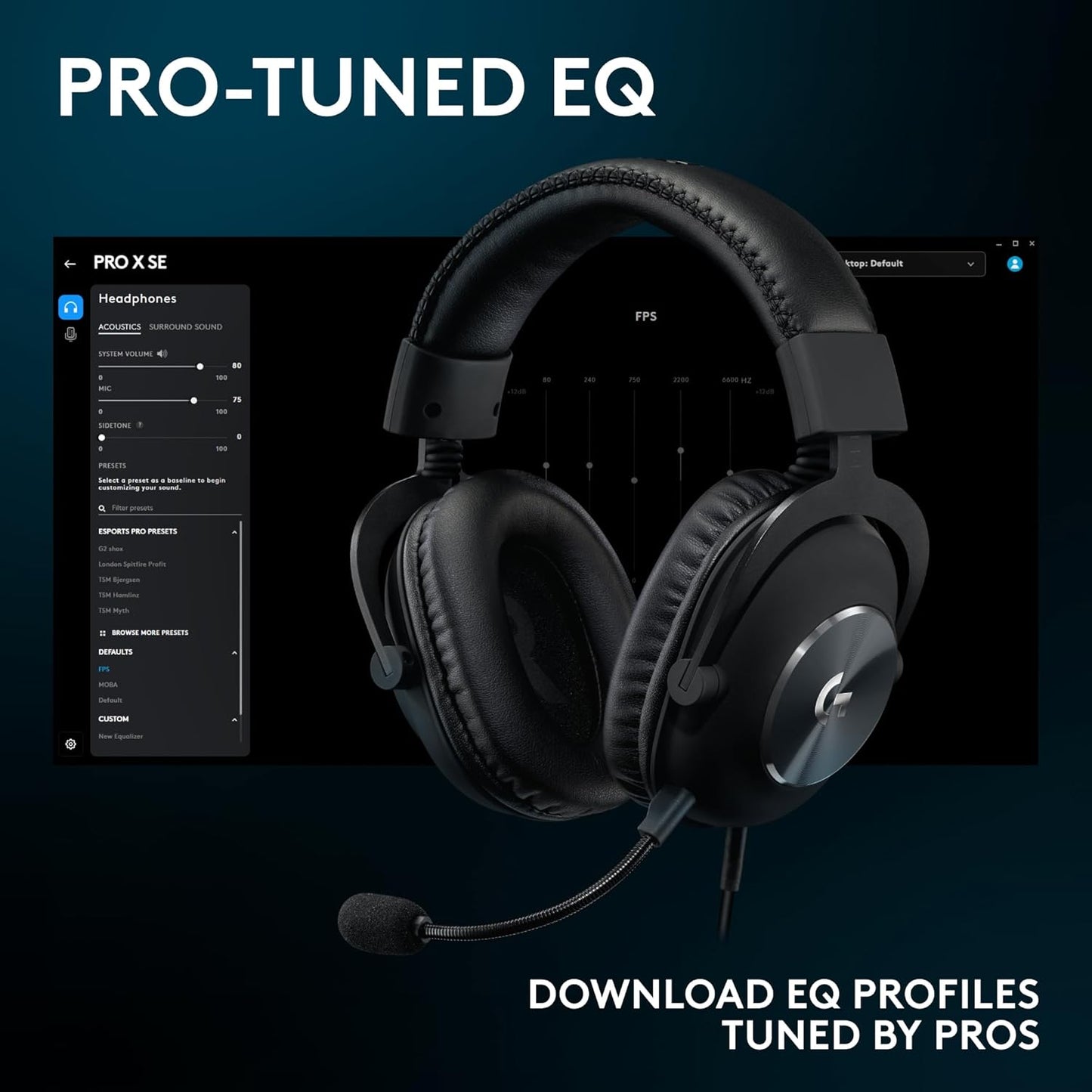 Pro X SE Wired Gaming Headset: Blue VO!CE Detachable Boom Mic, DTS 7.1, 50 Mm Drivers, Usb/3.5Mm Aux, USB DAC Included, for PC, Xbox, PS5, PS4 - Black - G Pro X SE Wired Gaming Headset