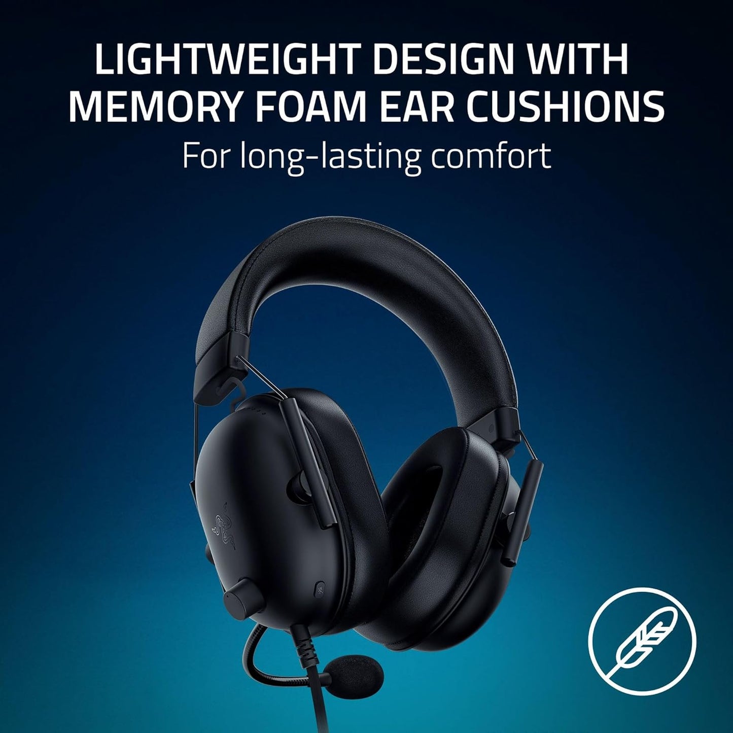 Blackshark V2 X Playstation Gaming Headset: 50Mm Drivers - Cardioid Mic - Lightweight - Comfortable, Noise Isolating Earcups - for PS5, Xbox Series X, PC, Switch via 3.5 Mm Audio Jack - Black