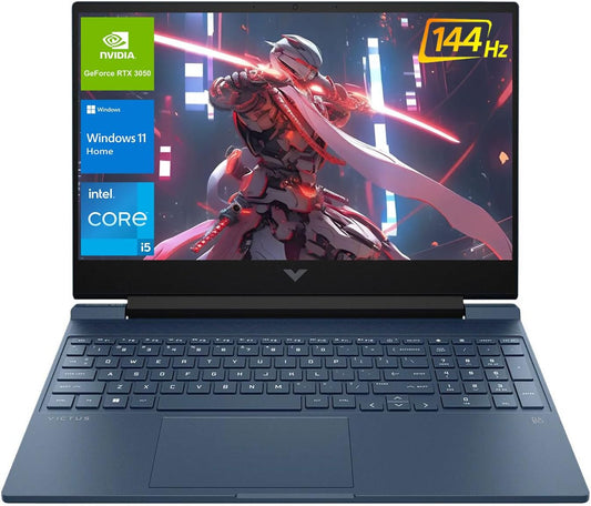 Victus 15.6 I5 Gaming Laptop, 15.6" FHD 1920*1080 144Hz, Intel Core I5-12450H, NVIDIA Geforce RTX 3050, 32GB RAM, 1TB SSD, Backlit KB, Toucad, SD Card Reader, Webcam, HDMI, Wi-Fi 6, W11 H, Blue