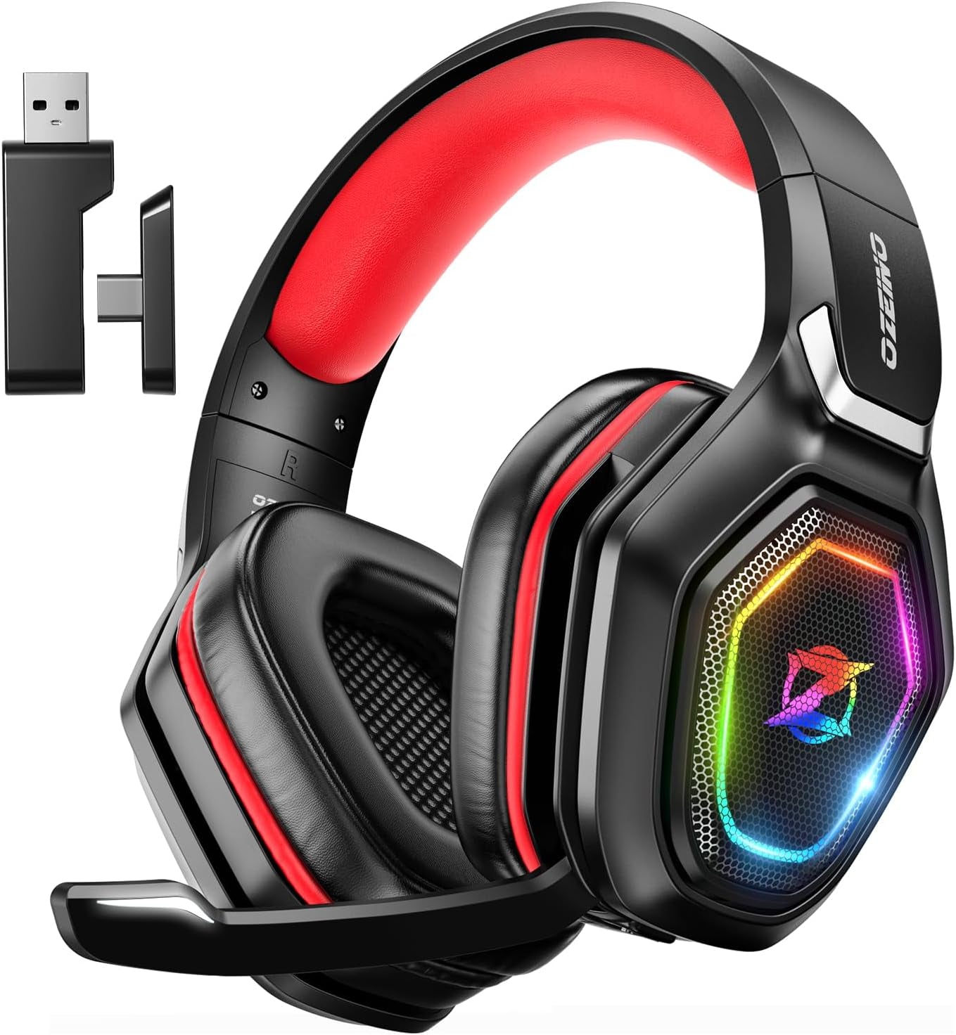 Wireless Gaming Headset with Flip Microphone