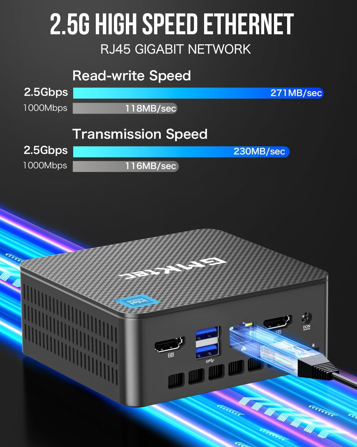 Mini PC Intel N150 (Turbo 3.6Ghz) 16GB DDR4 1TB Pcie M.2 Nvme SSD, Desktop Computer 4K Dual HDMI Display/4X Usb3.2/Wifi 6/BT5.2/RJ45 Ethernet Nucbox G3 Plus