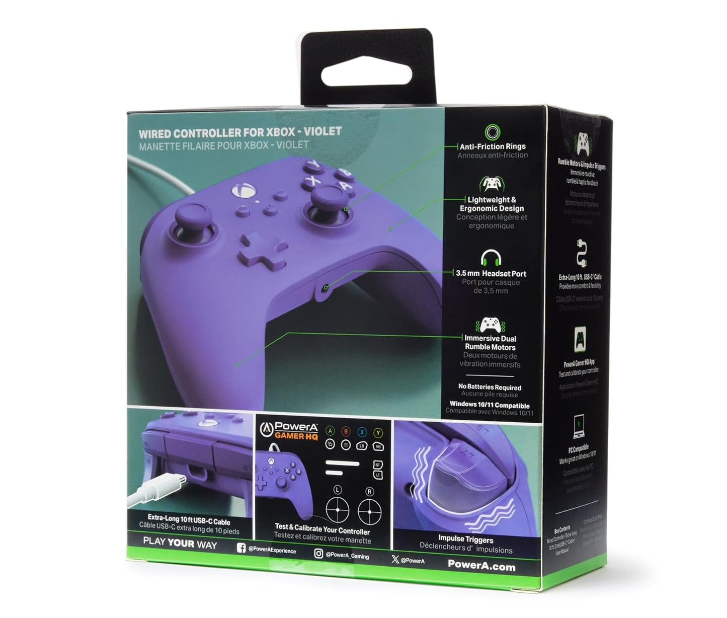 Wired Controller for Xbox Series X|S - Violet, Gamepad, Video Game/Gaming Controller, Works with Xbox One, Officially Licensed