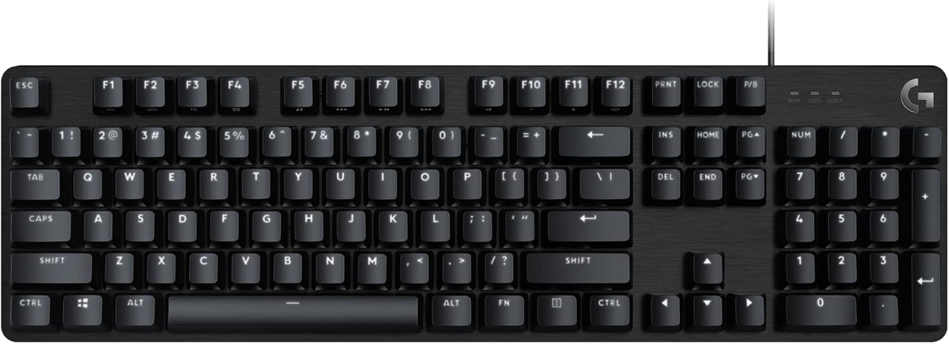 413 SE Full-Size Mechanical Gaming Keyboard - Backlit Keyboard with Tactile Mechanical Switches, Anti-Ghosting, Compatible with Windows, Macos - Black Aluminum