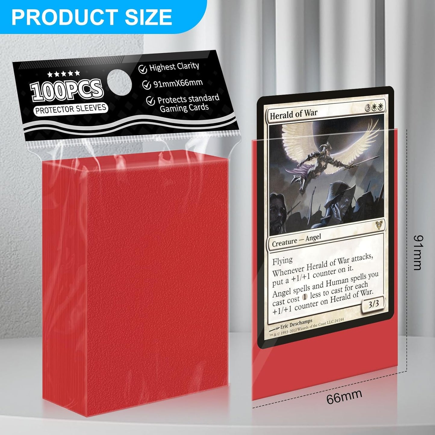 1000Ct Trading Card Sleeves Perfect Fit MTG Matte Sleeves, Soft Sports Card Protector for Photocard, Standard TCG Card Sleeves Fit for MTG 66 * 91 Mm